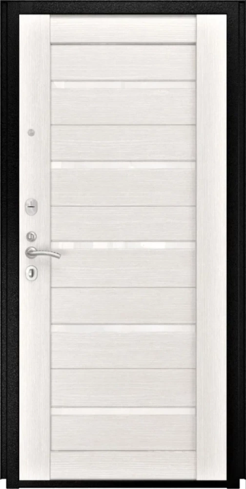 Входная дверь ДвериПРО L Термо СБ-1 (лак. белое, 16мм, беленый дуб) DPRO197043 внутренняя сторона