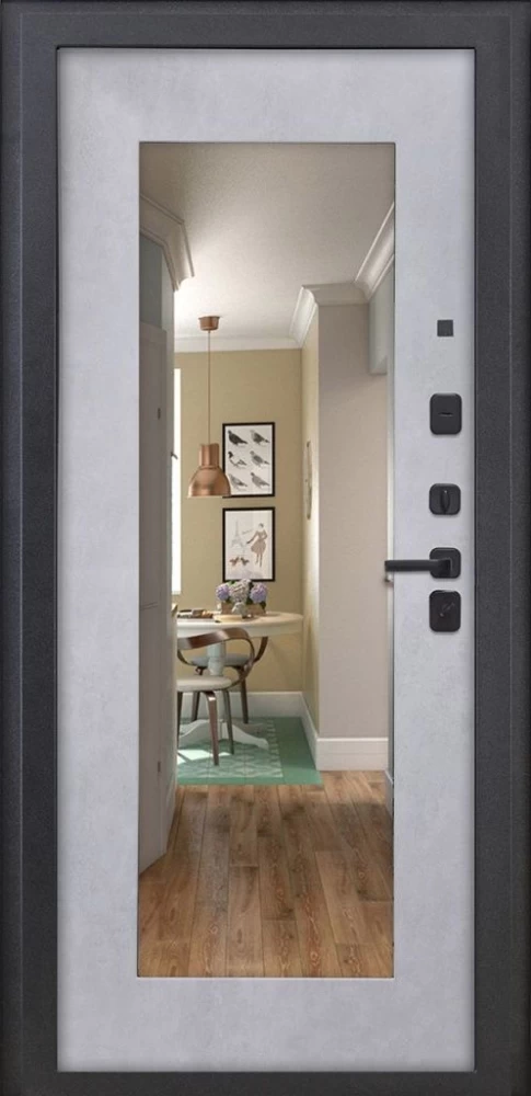 Входная дверь ДвериПРО Модель L-48 ФЛЗ-603 Бетон снежный DPRO196703 внутренняя сторона