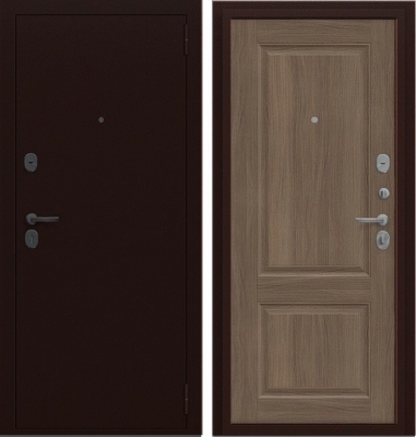 Дверь Браво Север-7 Антик Медный/Каштан