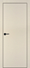 Межкомнатная дверь PX-1 черная кромка с 4-х ст. Бежевый матовый